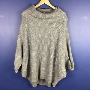 Avenue Cocoon Style Cowl Neck Ribbed Sweater